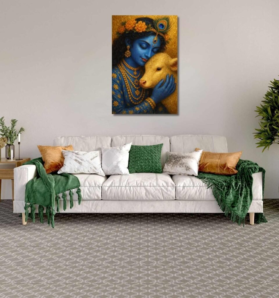 krsihna with cow painting 2