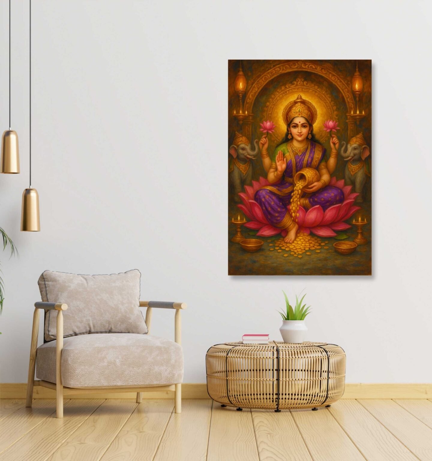 lakshmi Devi painting by KunjCart4