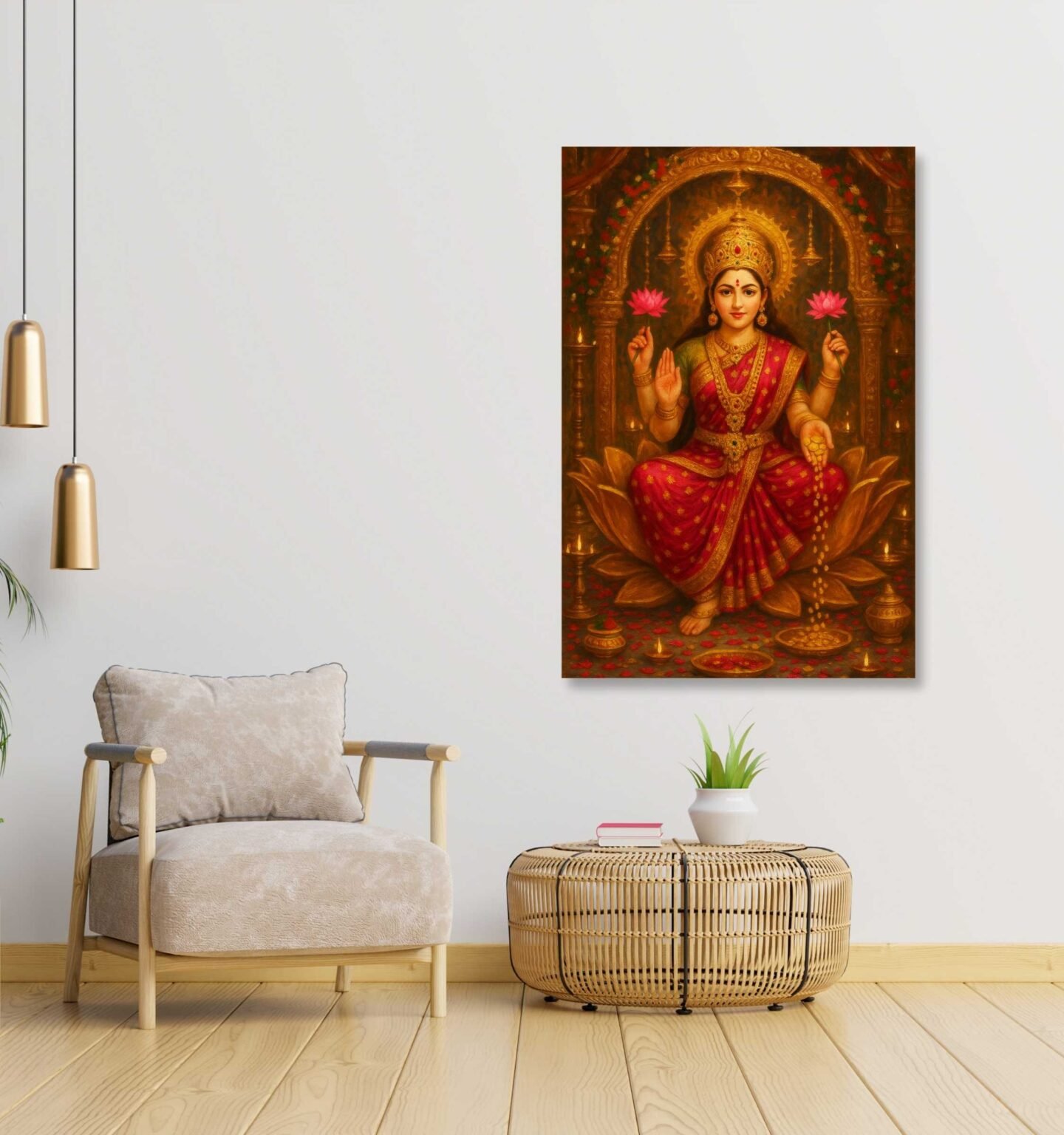 lakshmi painting by akaunjcart3