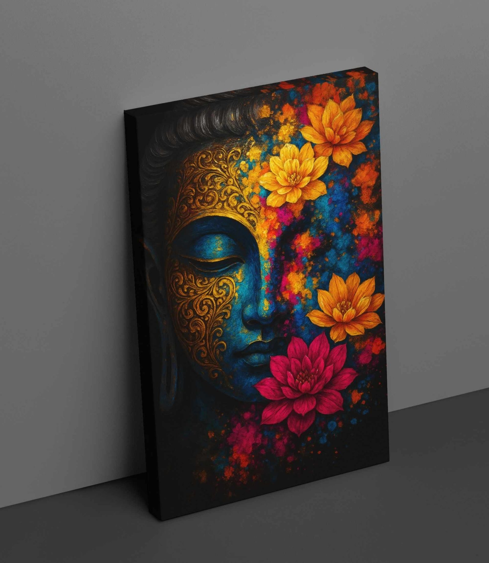 living room buddha wall painting2