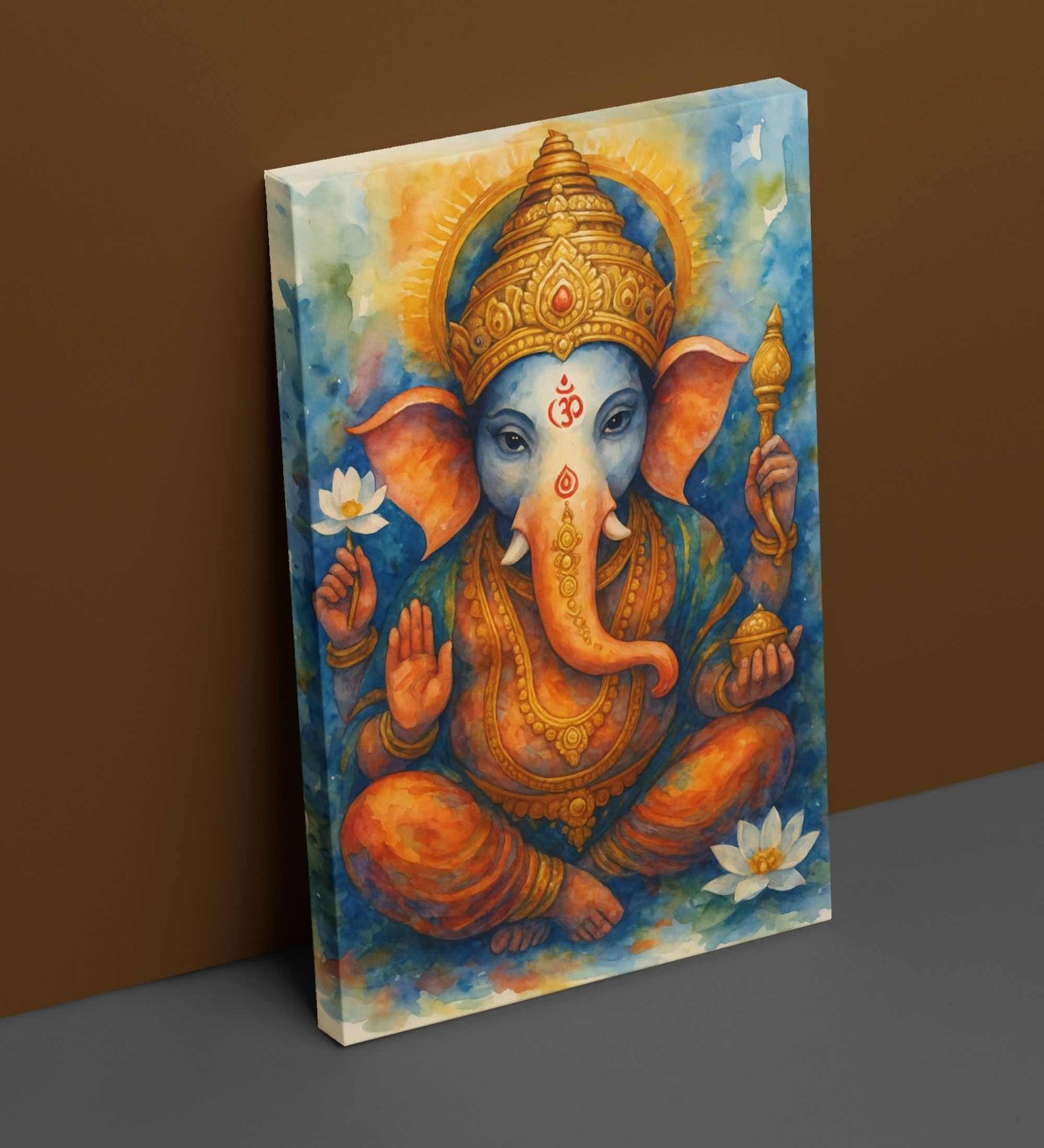 lord ganesha canvas painting1