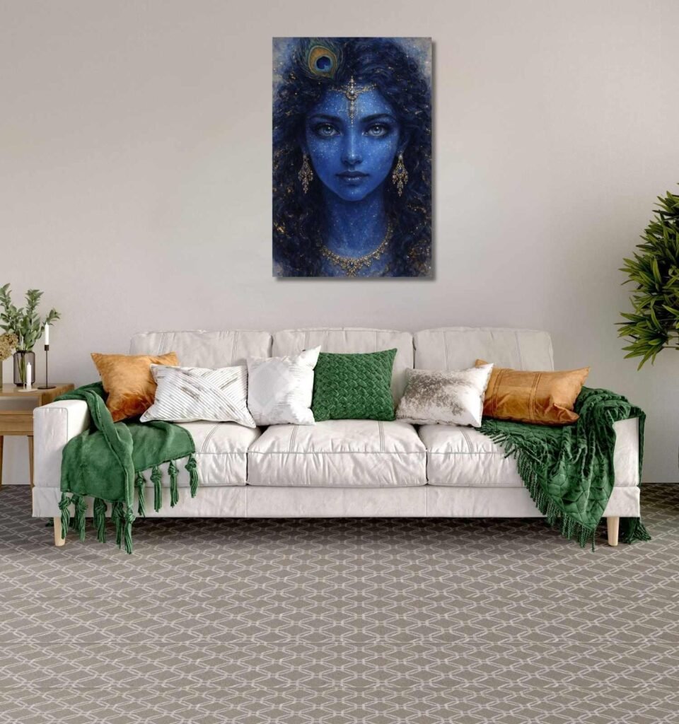lord krishna canvas painting2