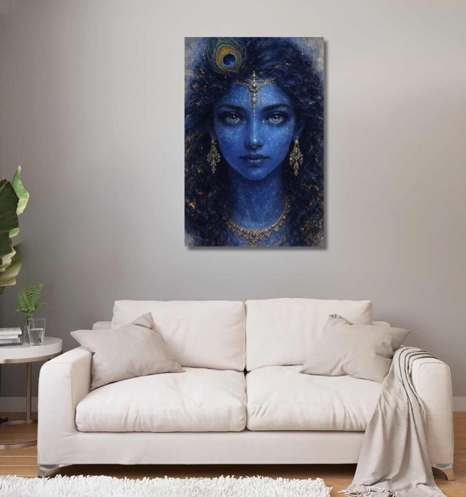 lord krishna canvas painting2