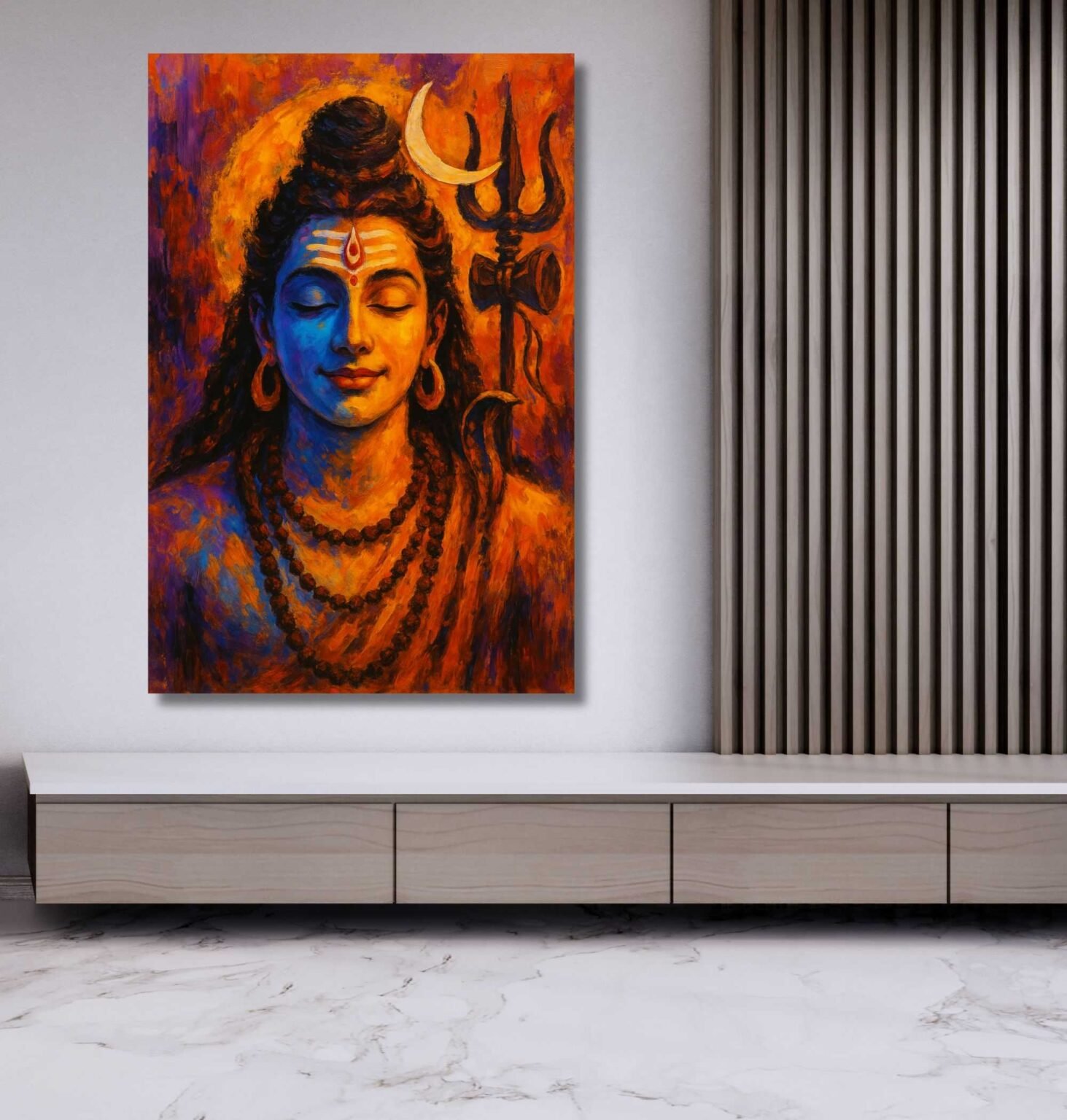 lord shiva canvas Wall painting By Kunjcart2