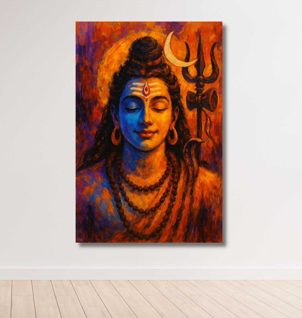 lord shiva canvas Wall painting1