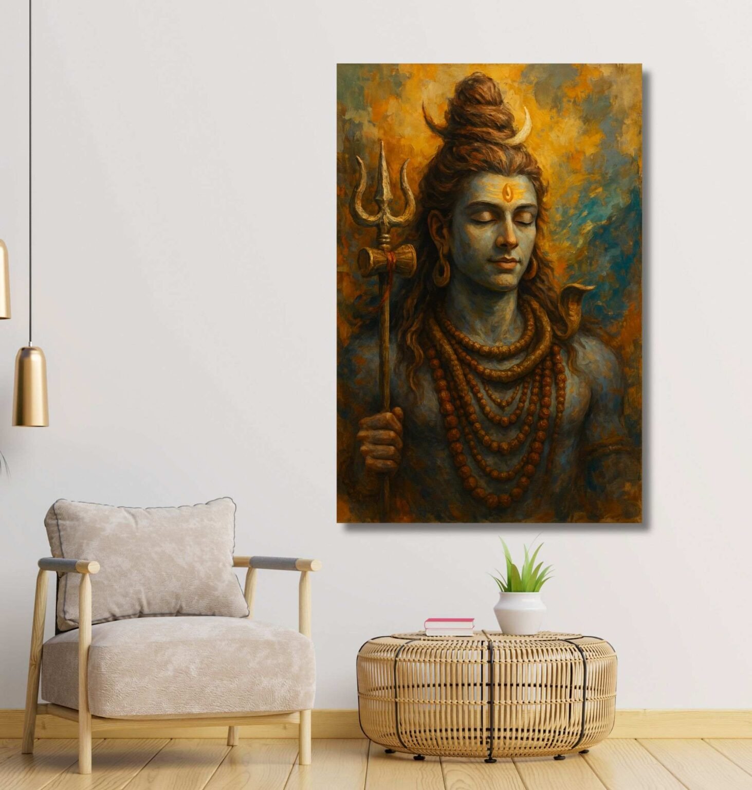 lord shiva wall painting By KunjCart3