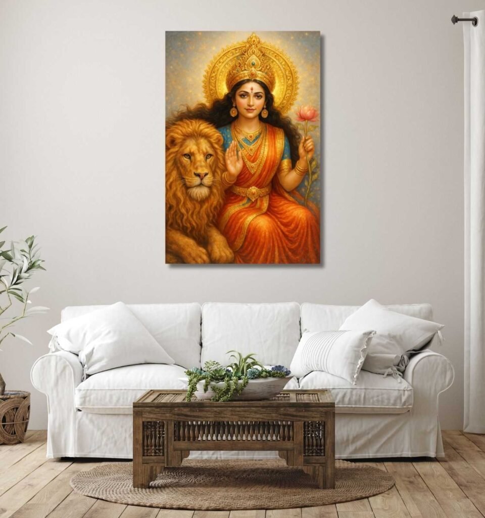 maa durga canvas painting2