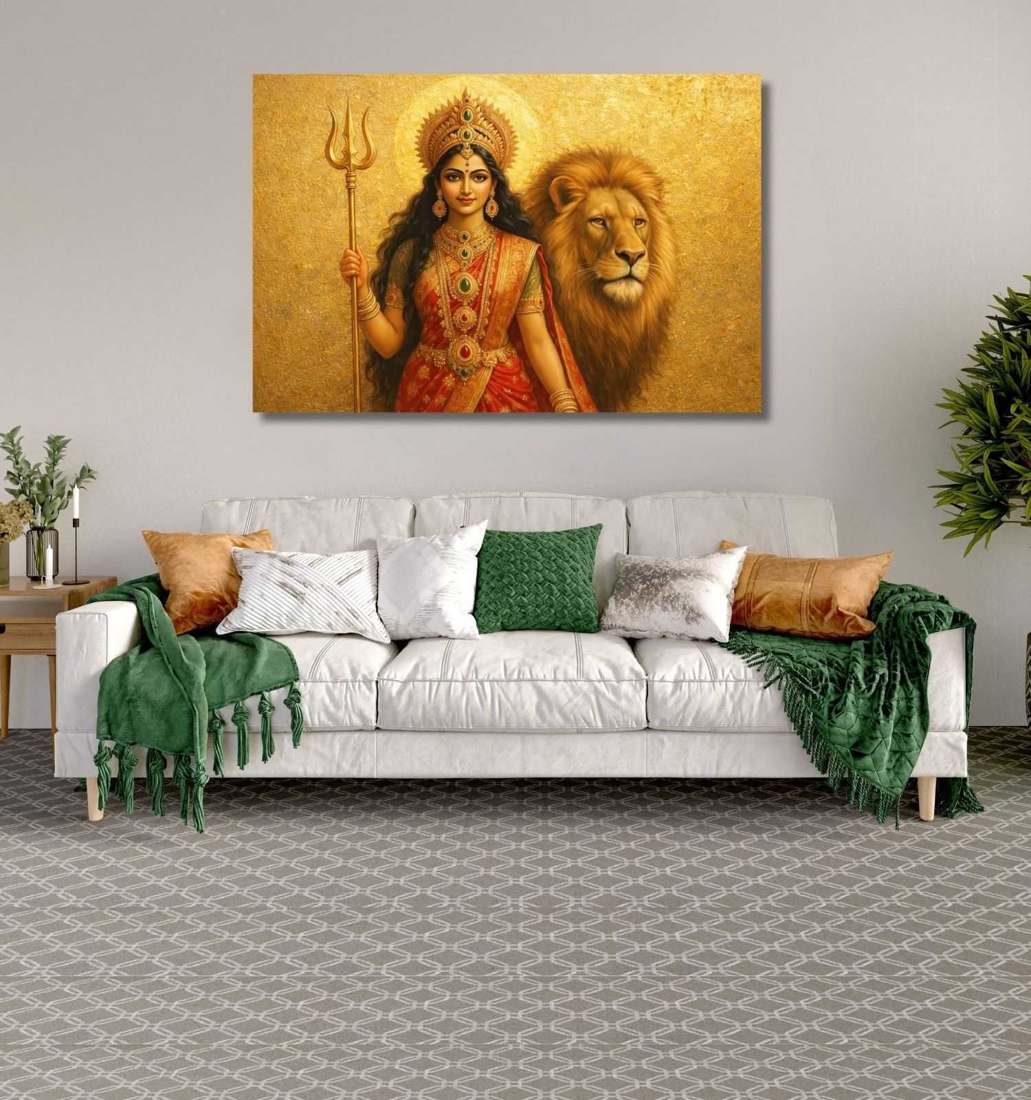maa durga canvas painting1