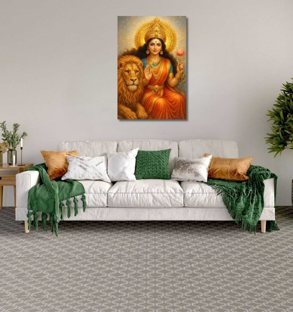 maa durga canvas painting2