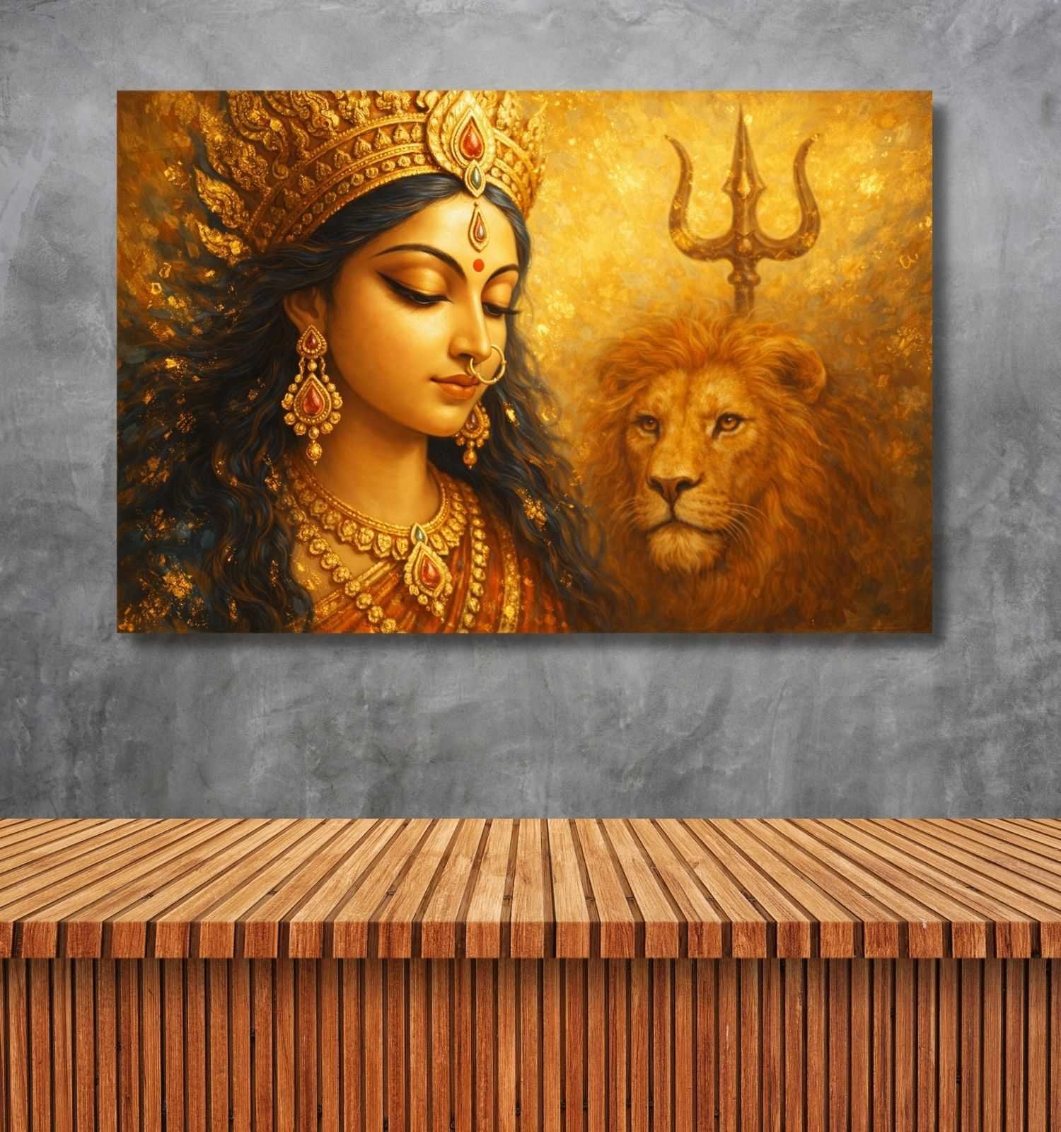 maa durga canvas painting1