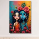 modern Decorative Radha Krishna canvas2