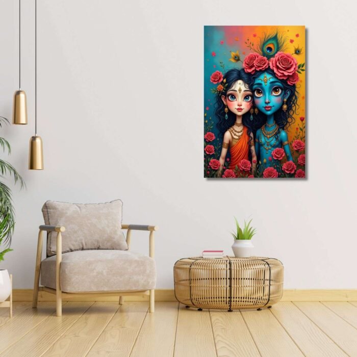 modern Decorative Radha Krishna canvas3
