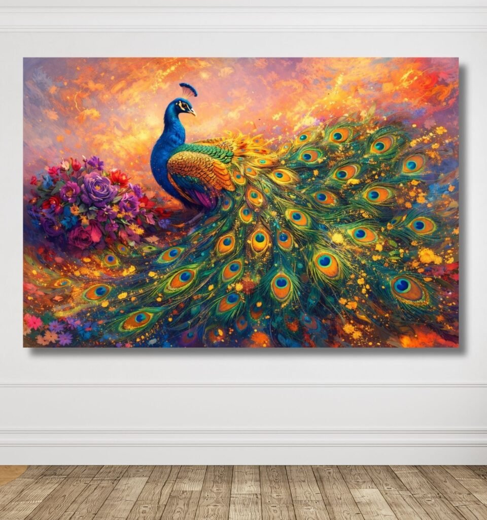 nature Peacock Wall Painting 3