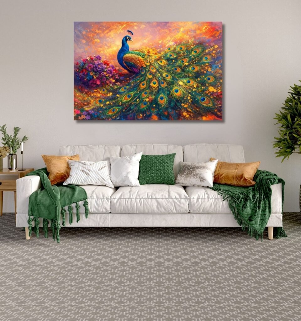 nature Peacock Wall Painting 3