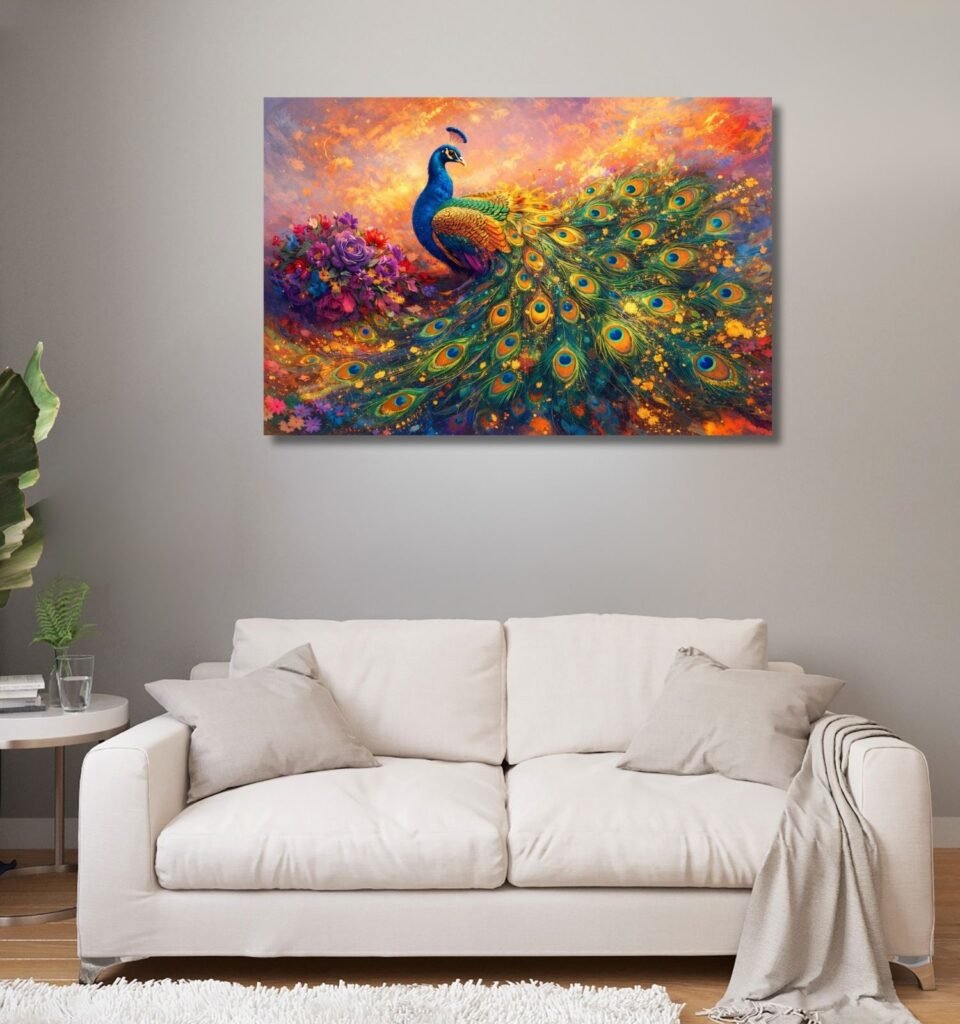 nature Peacock Wall Painting 3