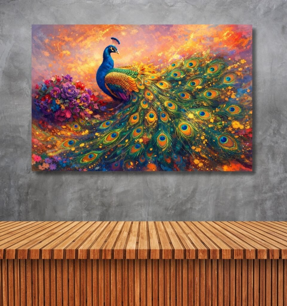 nature Peacock Wall Painting 3