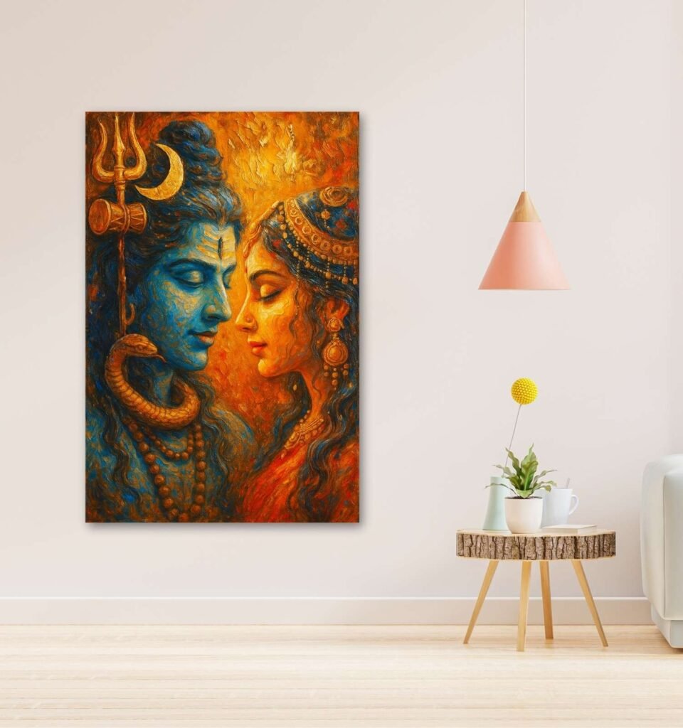 paintings of lord shiva and parvati1