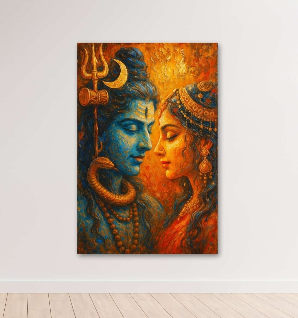paintings of lord shiva and parvati1