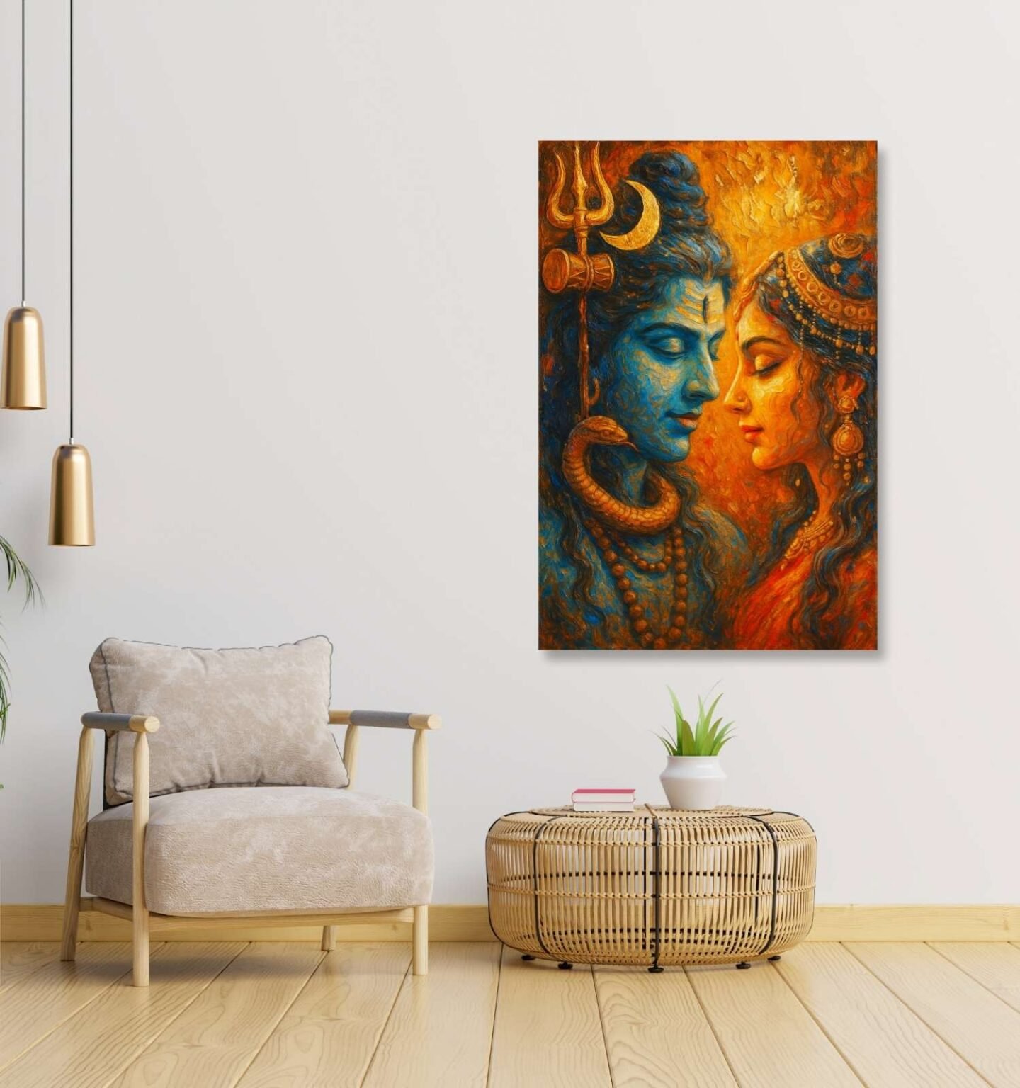 paintings of lord shiva and parvati By Kunjcart4
