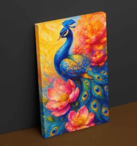 peacock canvas painting for vastu sastra1