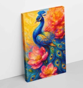 peacock canvas painting for vastu sastra2