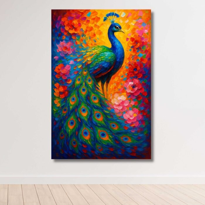 peacock wall painting canvas 20251