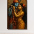 romantic Radha Krishna canvas wall art 2
