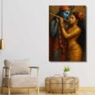 romantic Radha Krishna canvas wall art 3