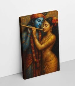 romantic Radha Krishna canvas wall art by Kunjcart1