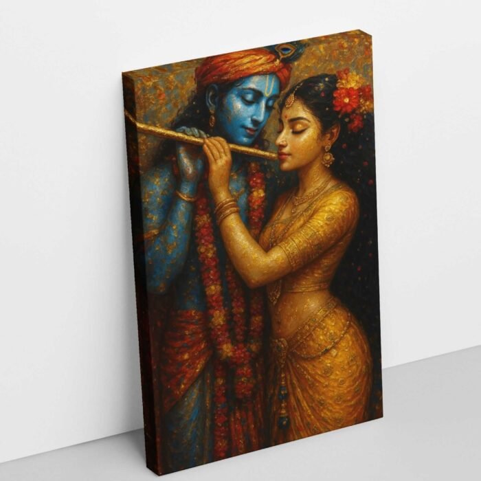 romantic Radha Krishna canvas wall art by Kunjcart1