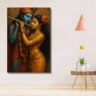 romantic Radha Krishna canvas wall art by Kunjcart4