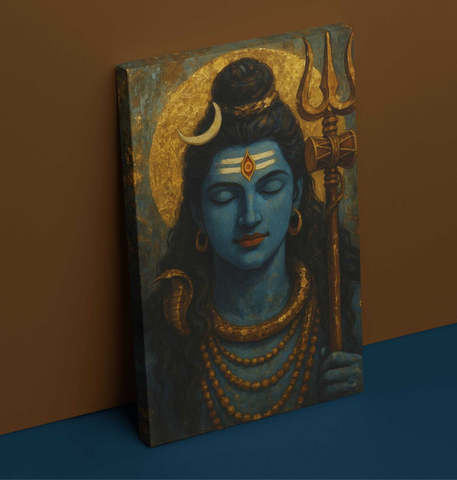 shiv canvas painting By Kunjcart1
