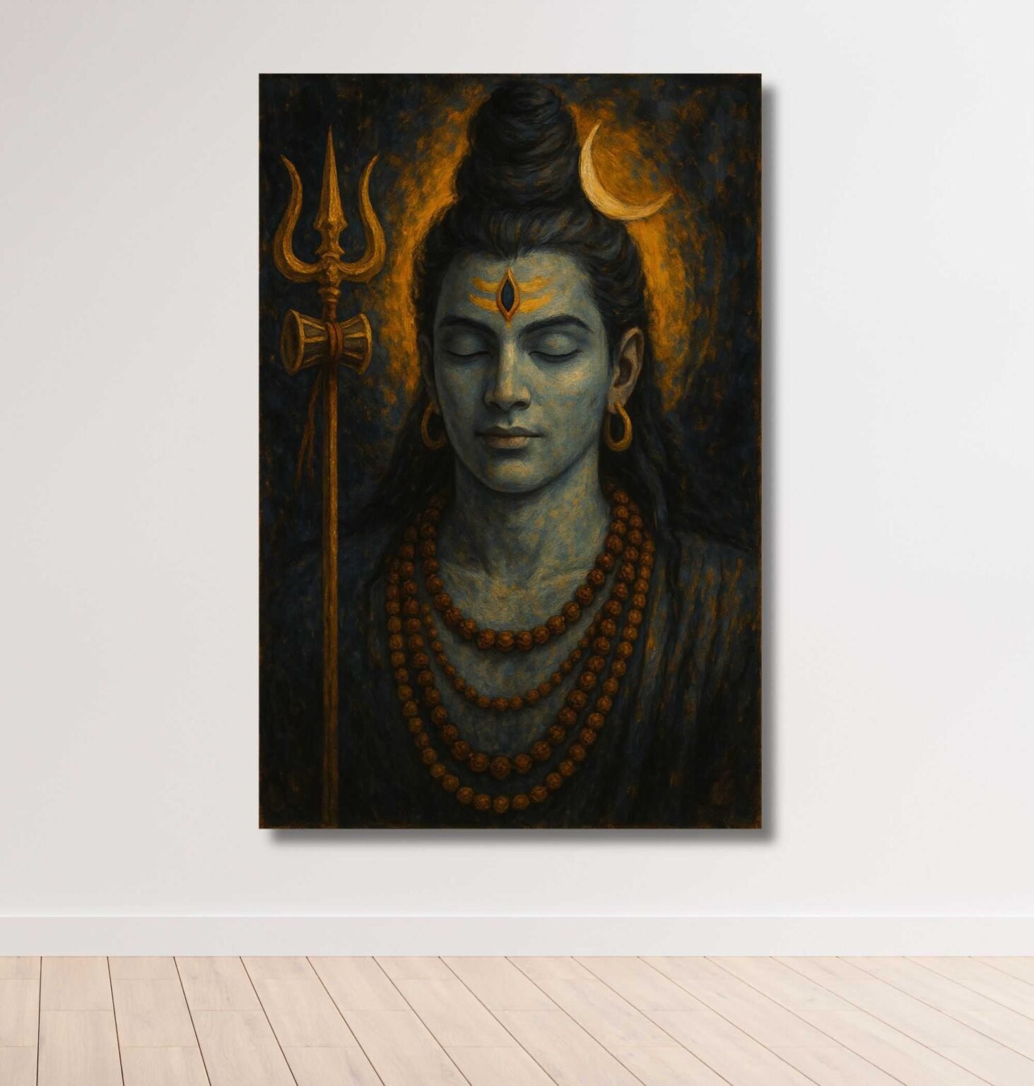 shiv canvas painting By Kunjcart2