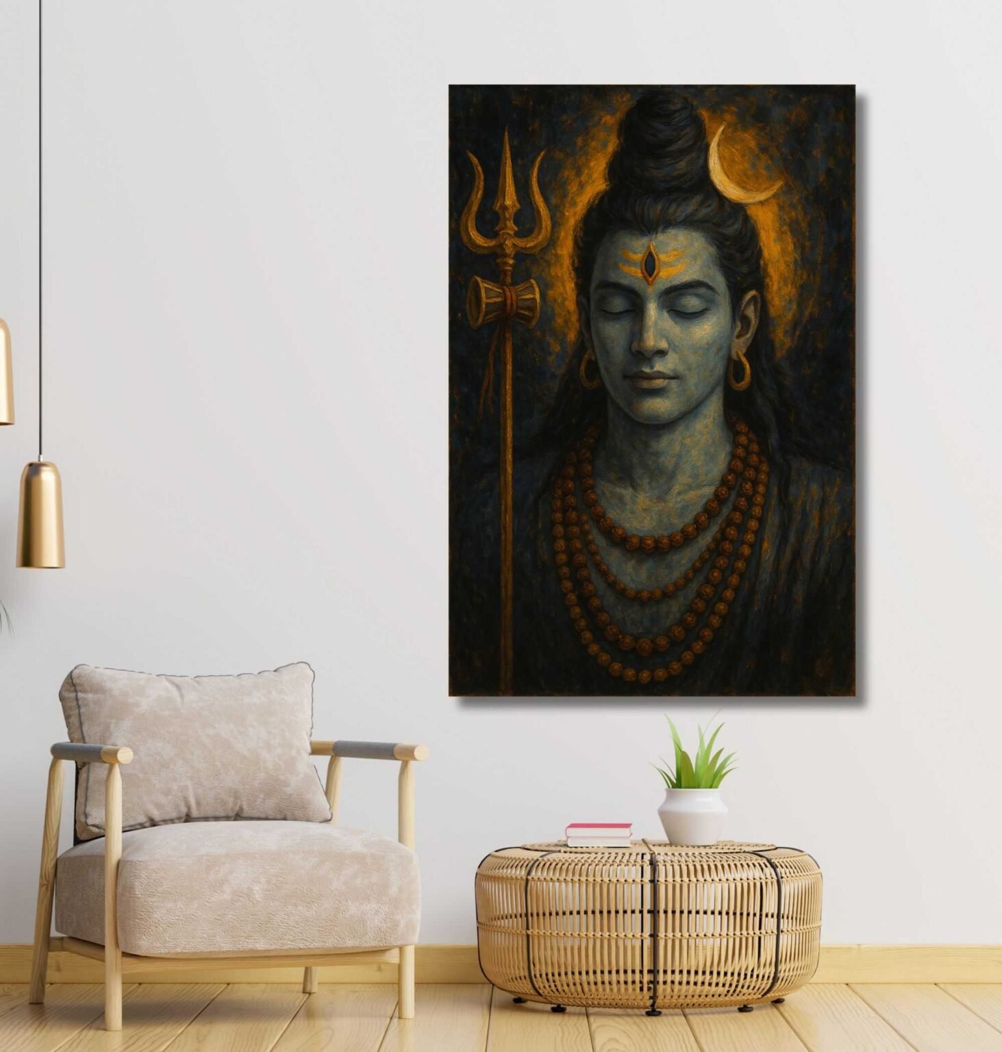 shiv canvas painting By Kunjcart3