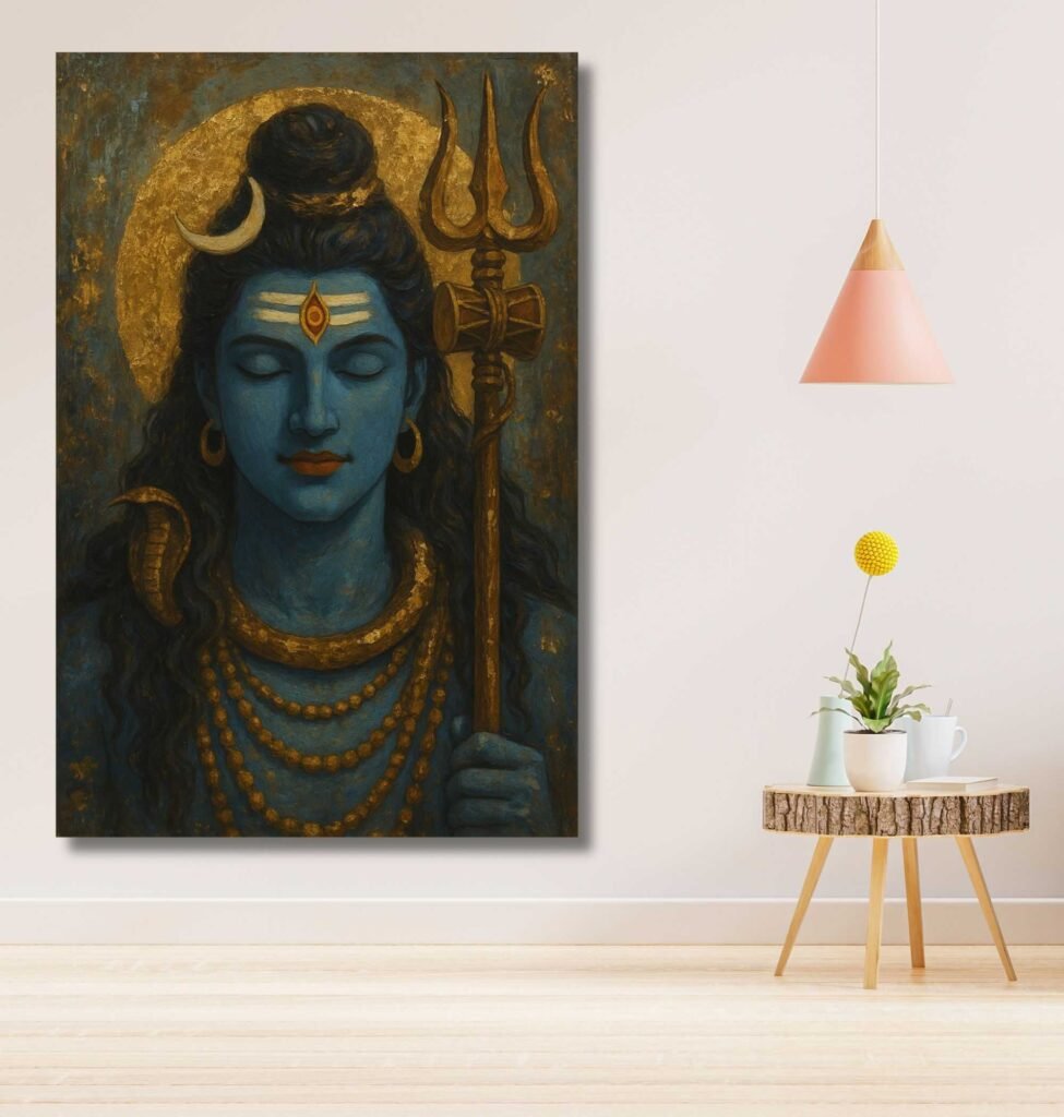 shiv canvas painting By Kunjcart2