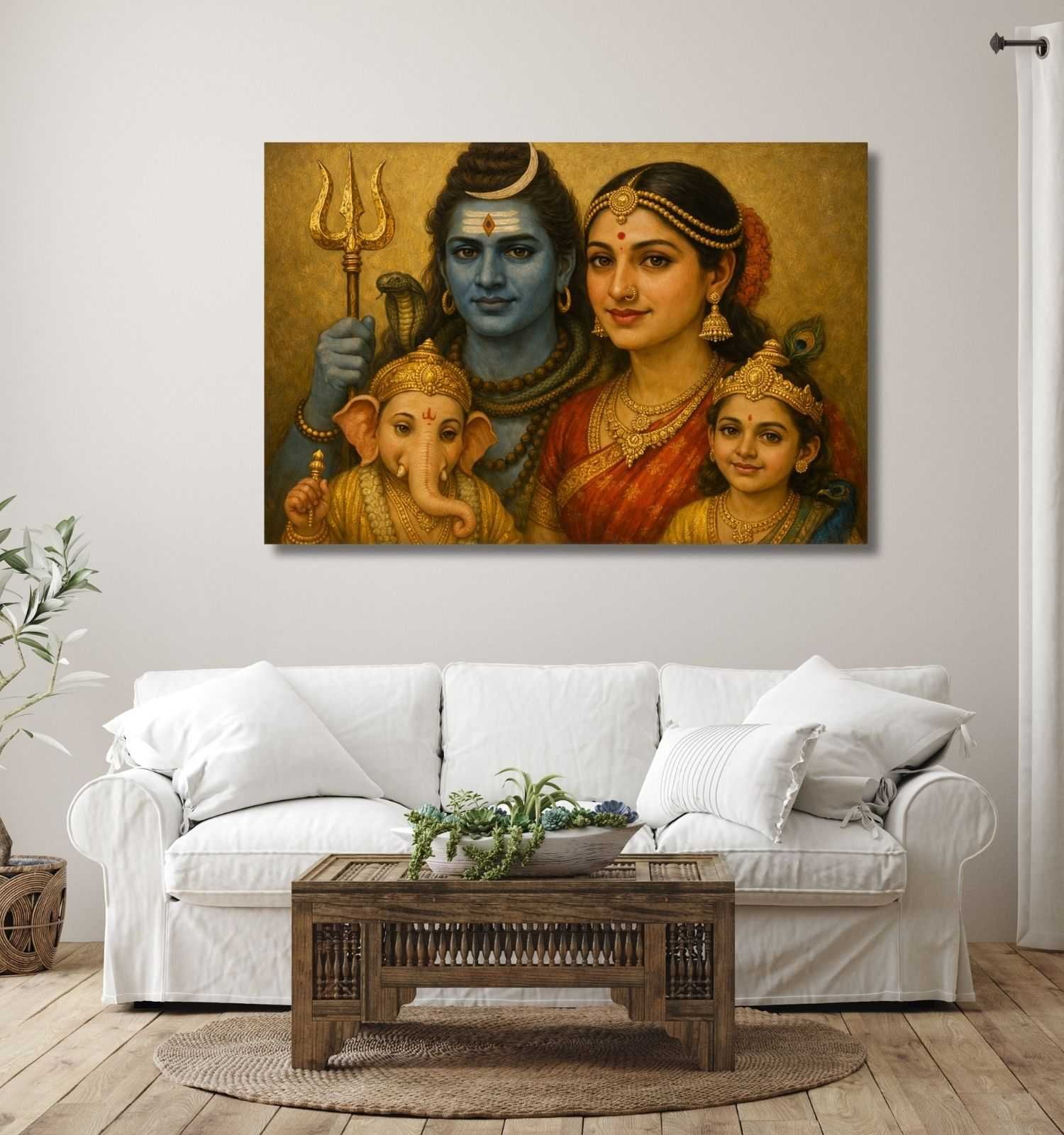 shiv family painting1