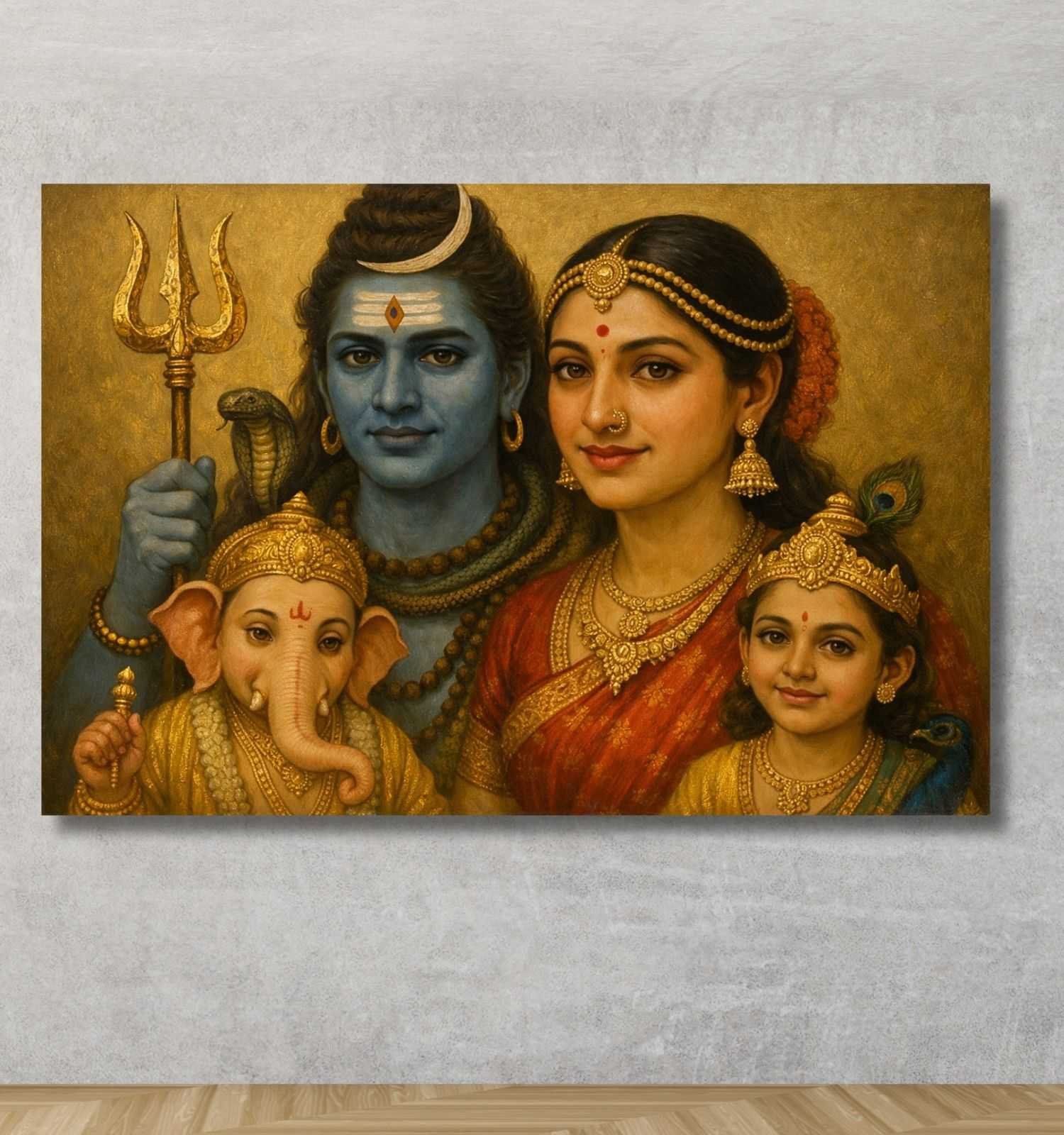 shiv family painting1