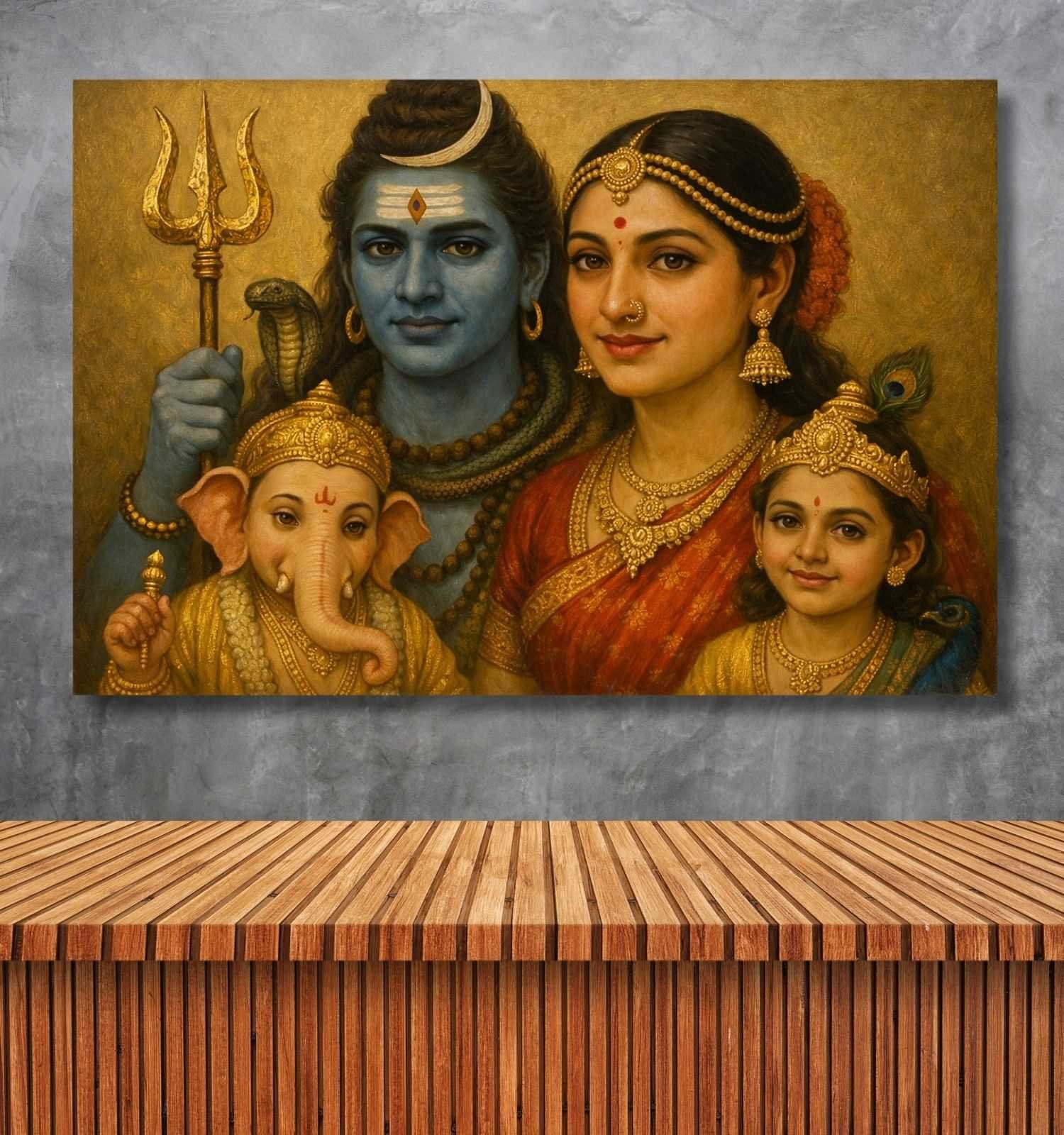 shiv family painting1