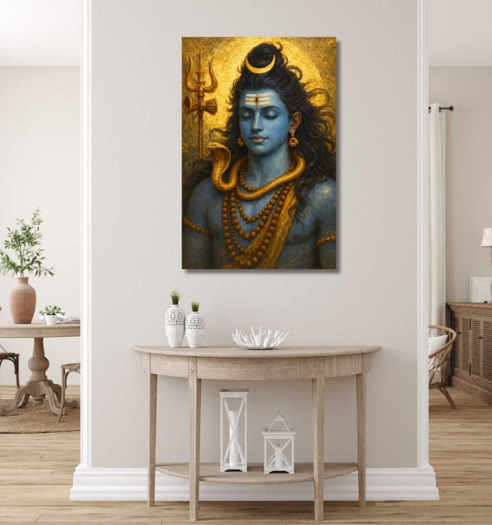 shiv ji canvas painting3