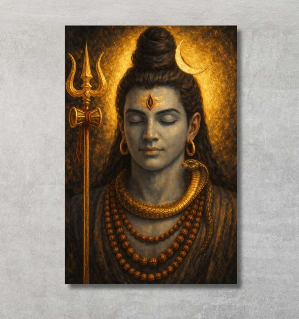shiv ji canvas painting3