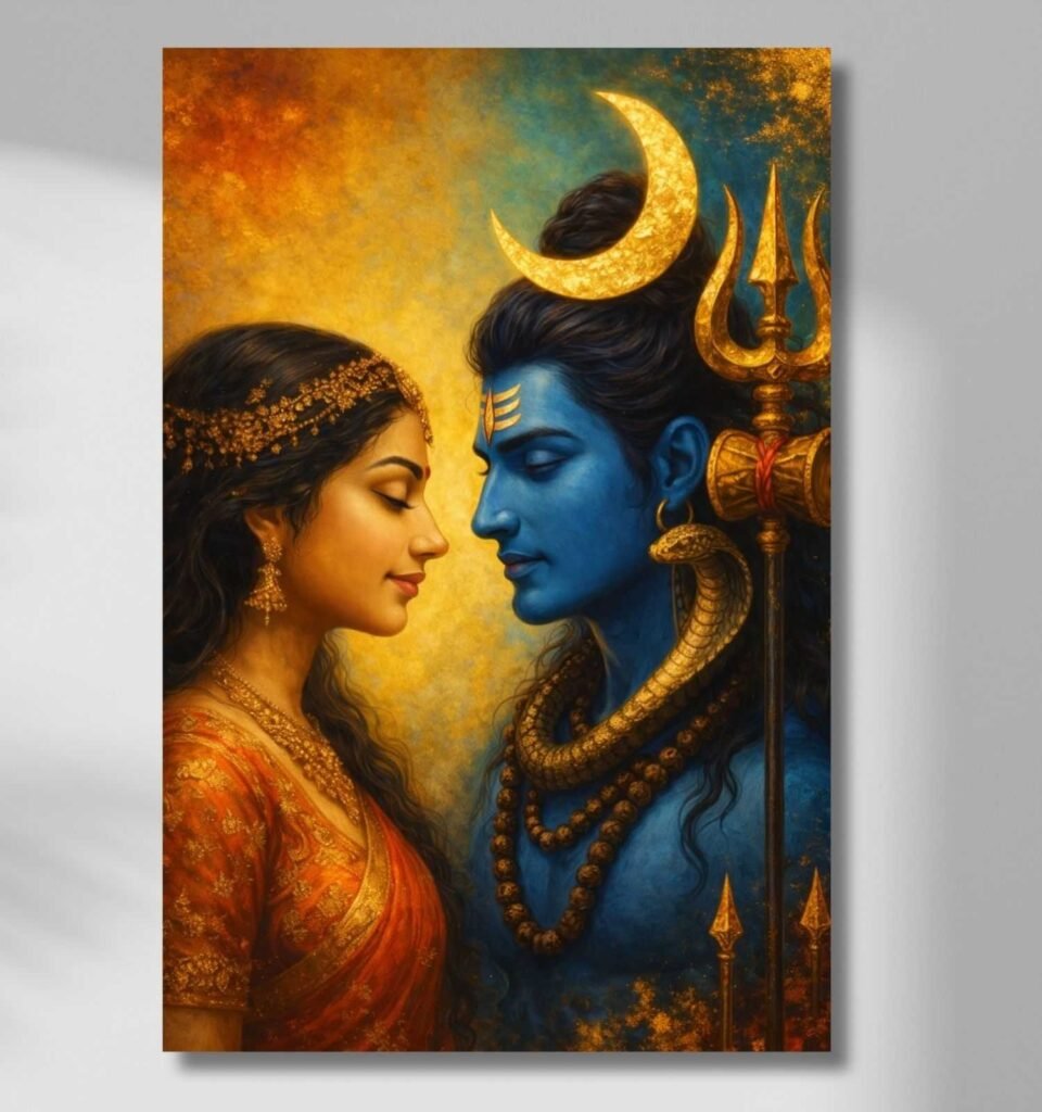 shiv parvati ji painting3