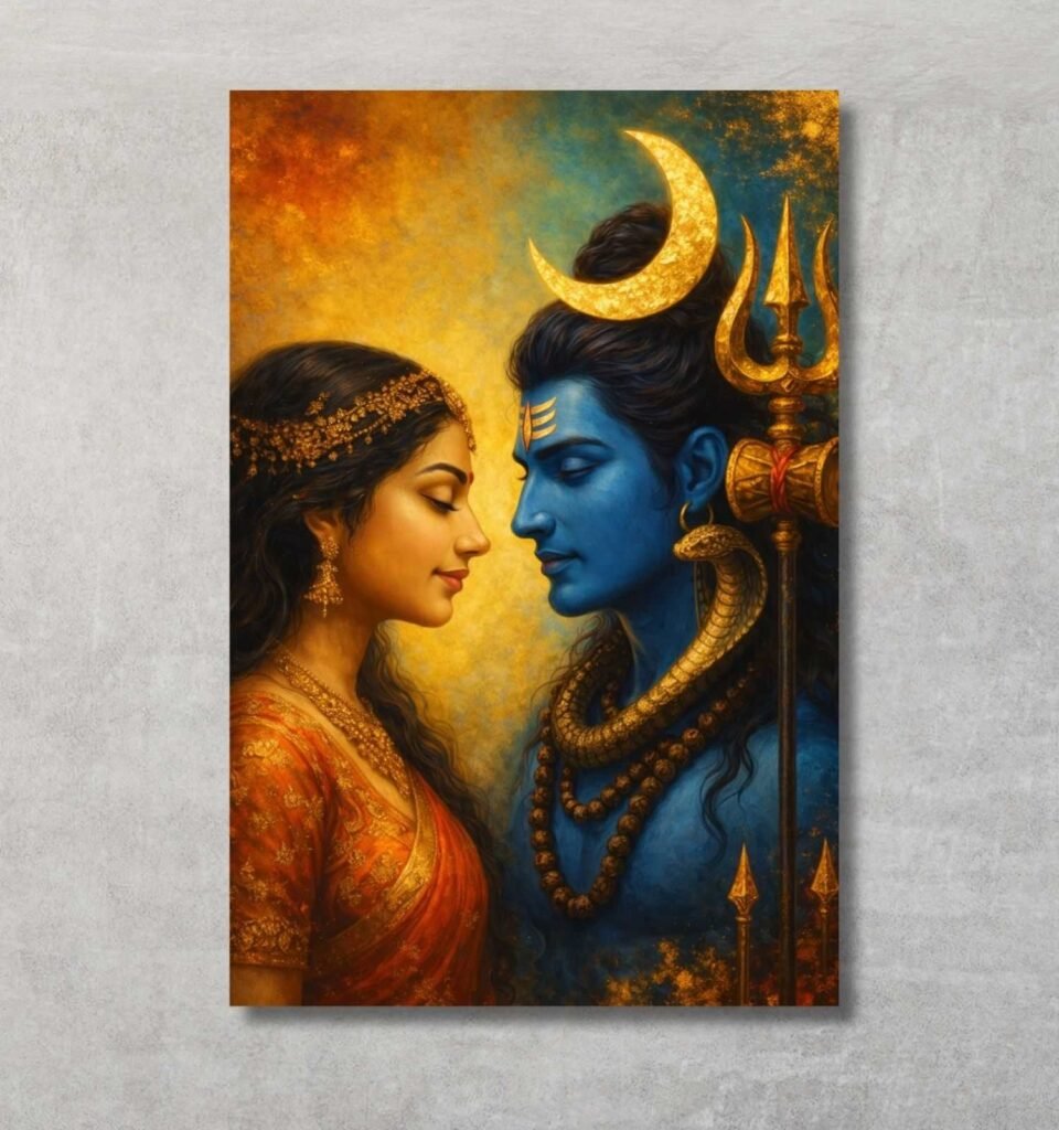 shiv parvati ji painting3