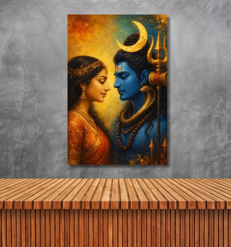 shiv parvati ji painting3