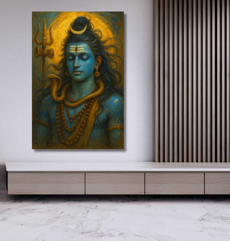 shiva painting on canvas1
