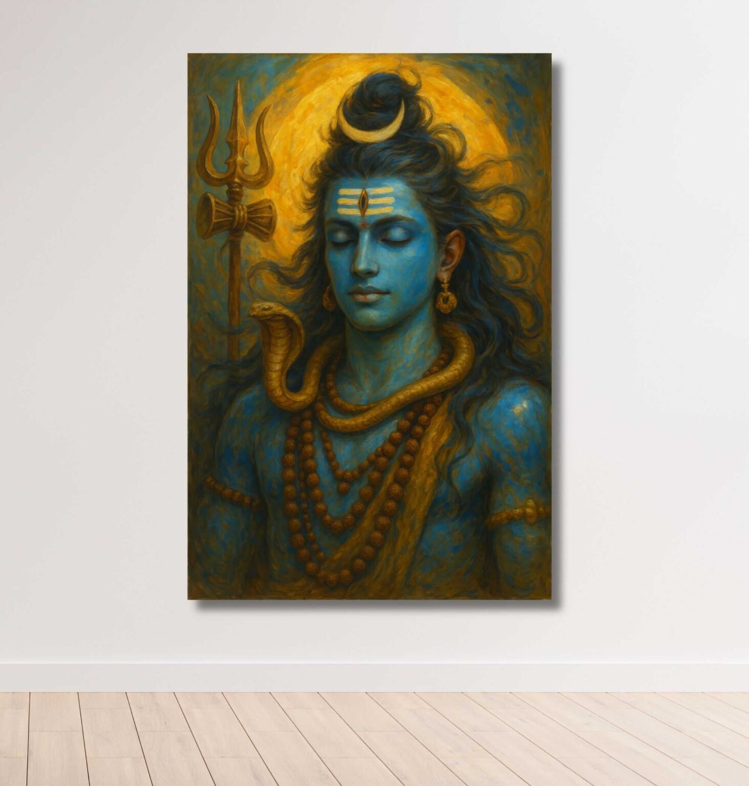 shiva painting on canvas by Kunjcart3