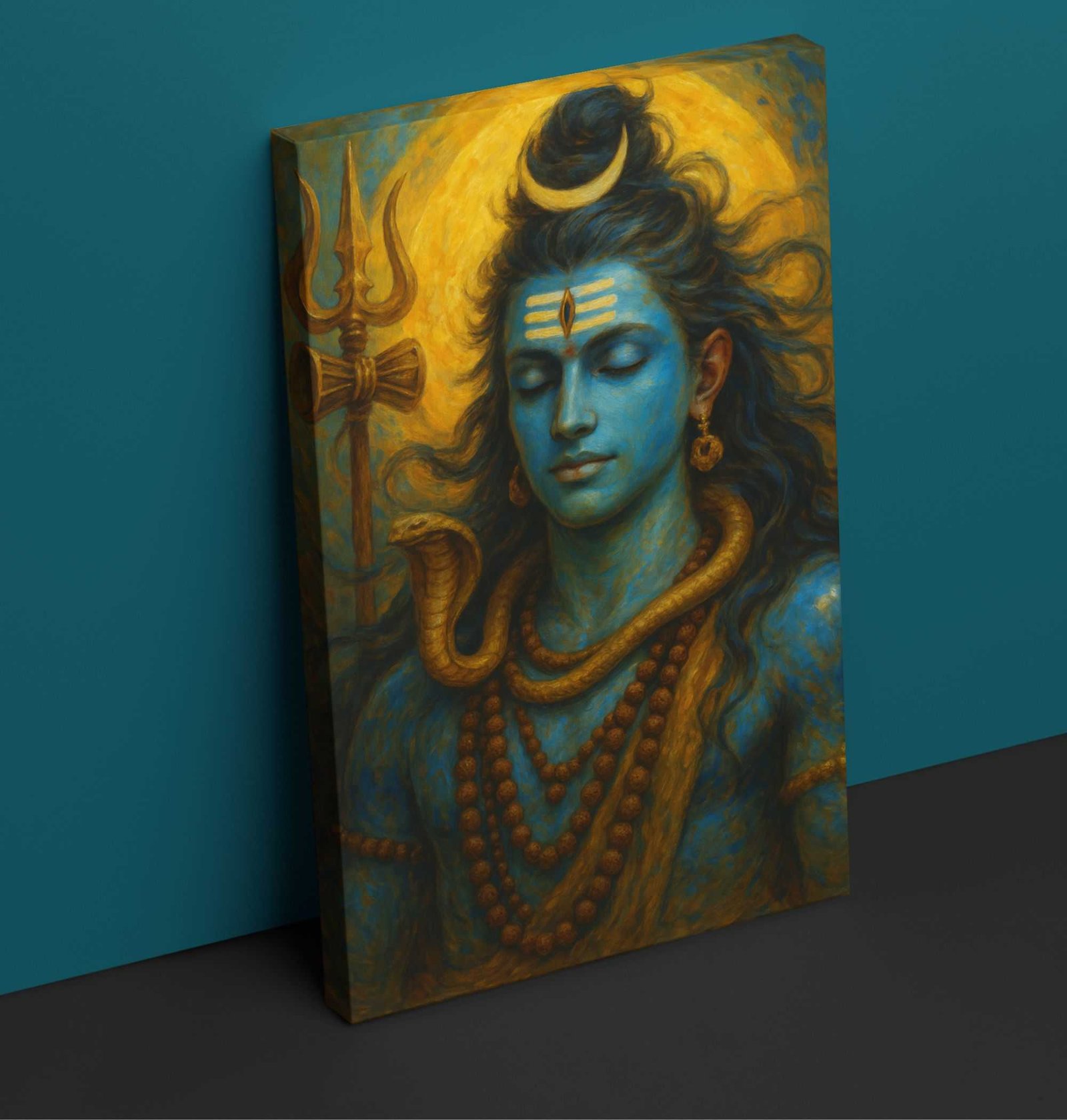 shiva painting on canvas1