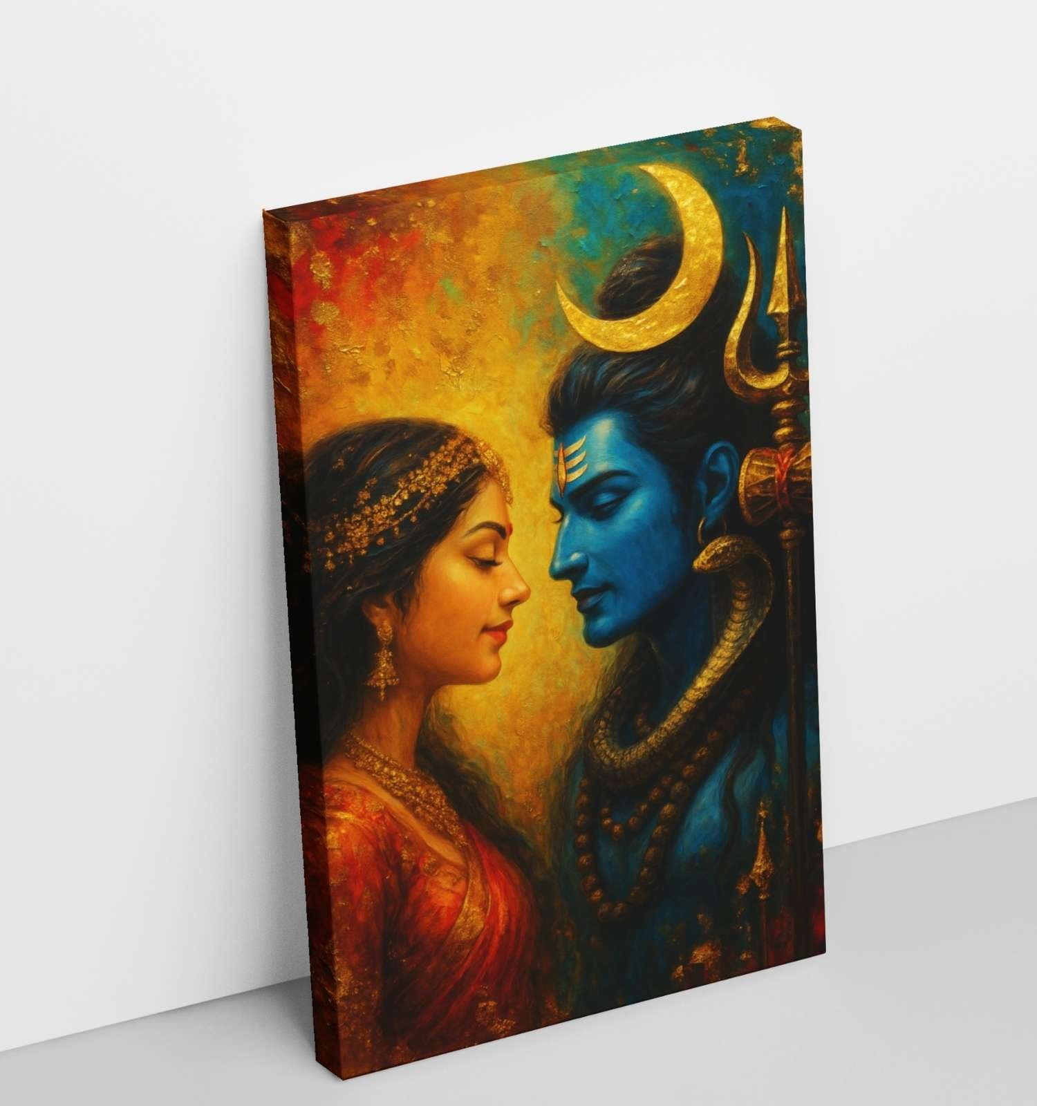 Shiva Parvati canvas wall painting By Kunjcart1