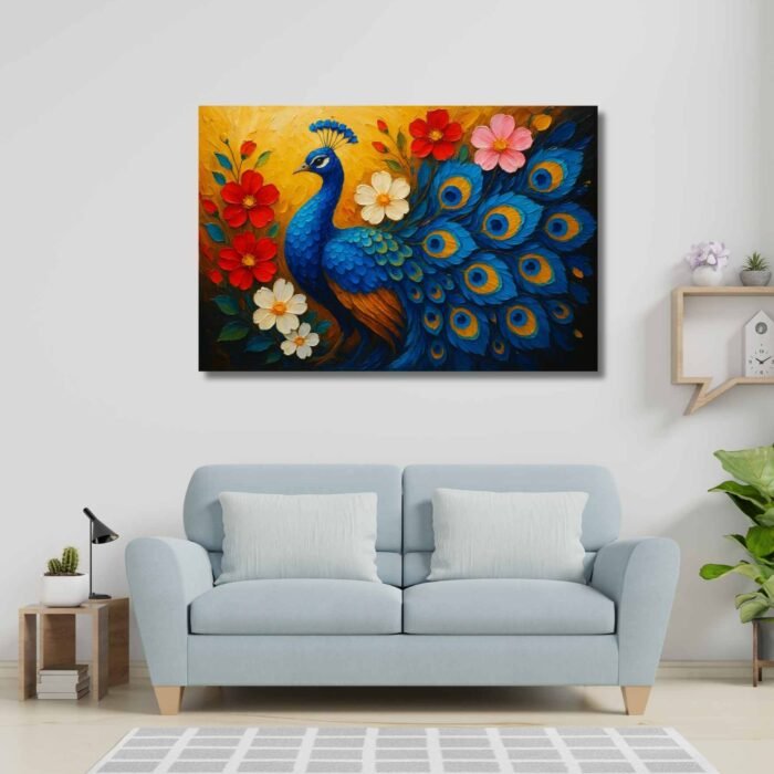 wall decor peacock painting1