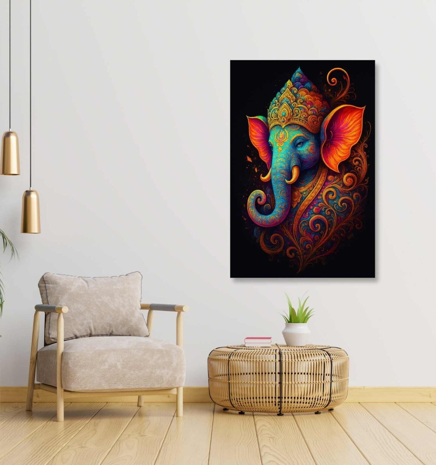 wall painting ganesha by Kunjcart3