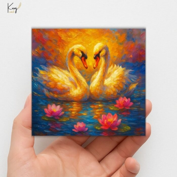 Pair of swans mini painting